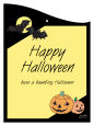 Corner Clipart Halloween Curved Wine Favor Tag 2.75x3.75